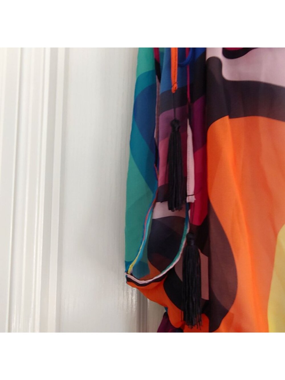 Kurt Geiger Vibrant Abstract Swirl Swim Cover Up Resort Beach Tunic L - Picture 10 of 14